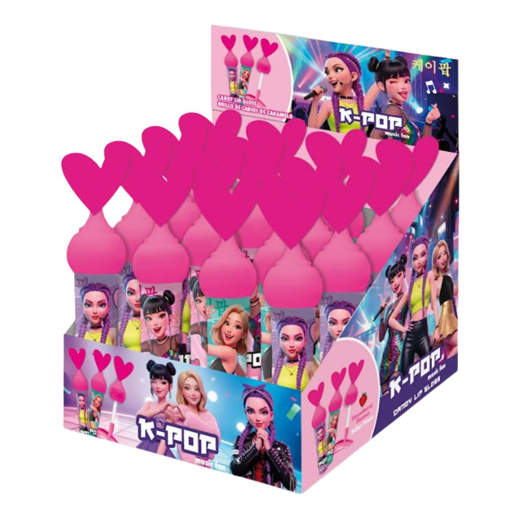 K-Pop Music Fan Candy Lipgloss 16 x 12g Packs – Fruit Flavoured Candy