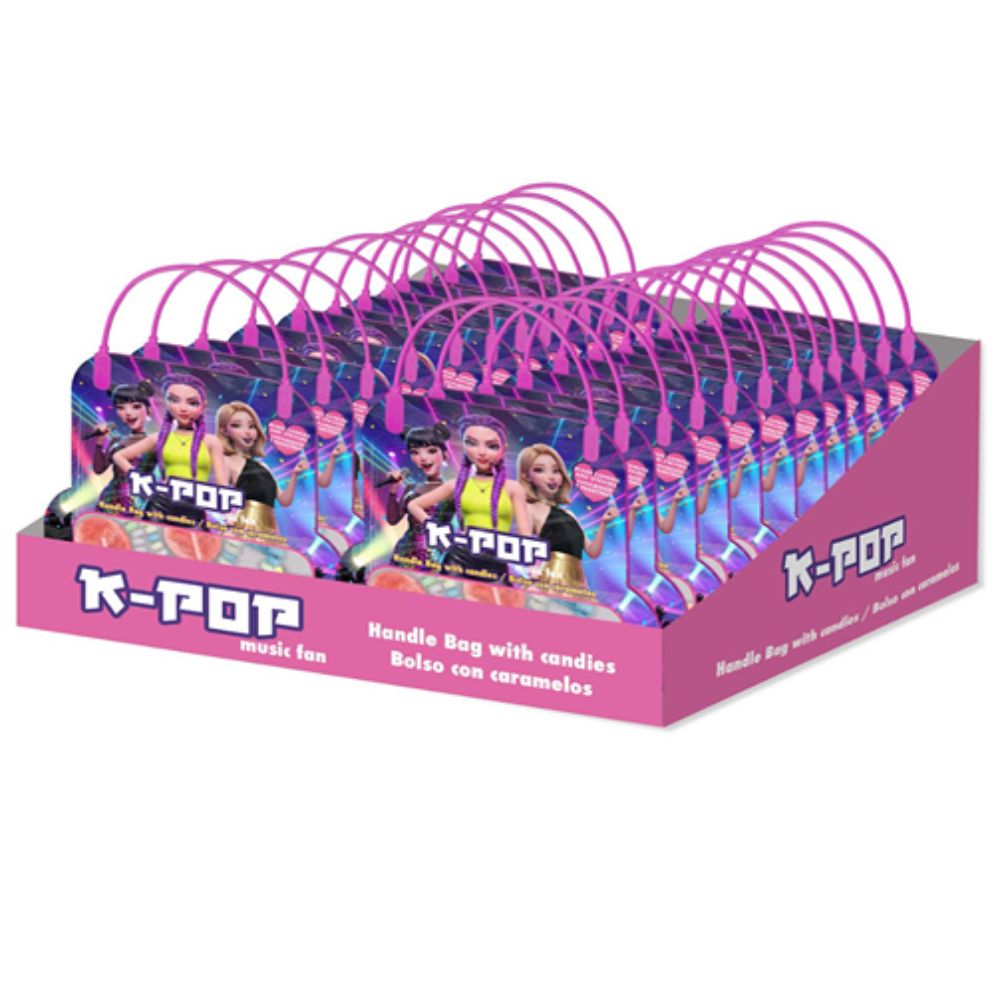 K-Pop Music Fan Handbag with Candy 24 x 70g Packs – Fruit Flavoured Sweets