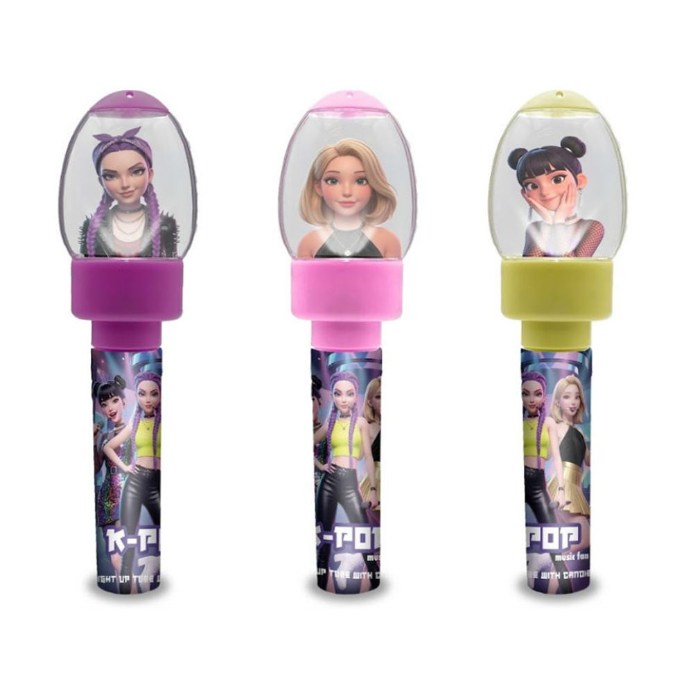 K-Pop Music Fan Light Up Tube with Candies 12 x 10g – Fruit Flavoured Candy