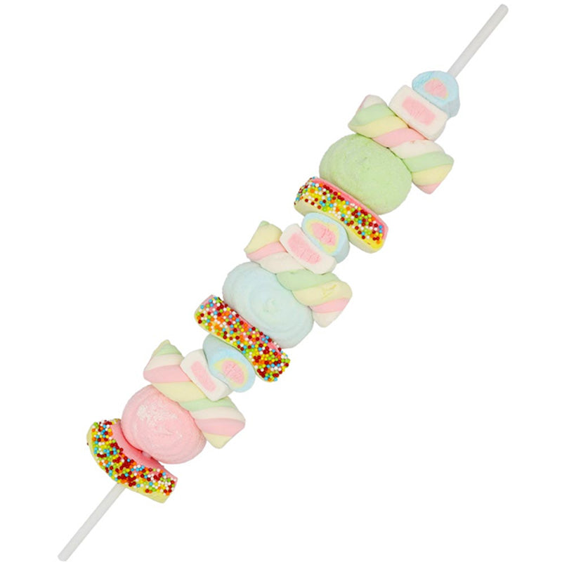 Kandy King Mallow Kebabs 100g x 12 Marshmallow Lollipops with Fizzy Mallows and Sprinkles
