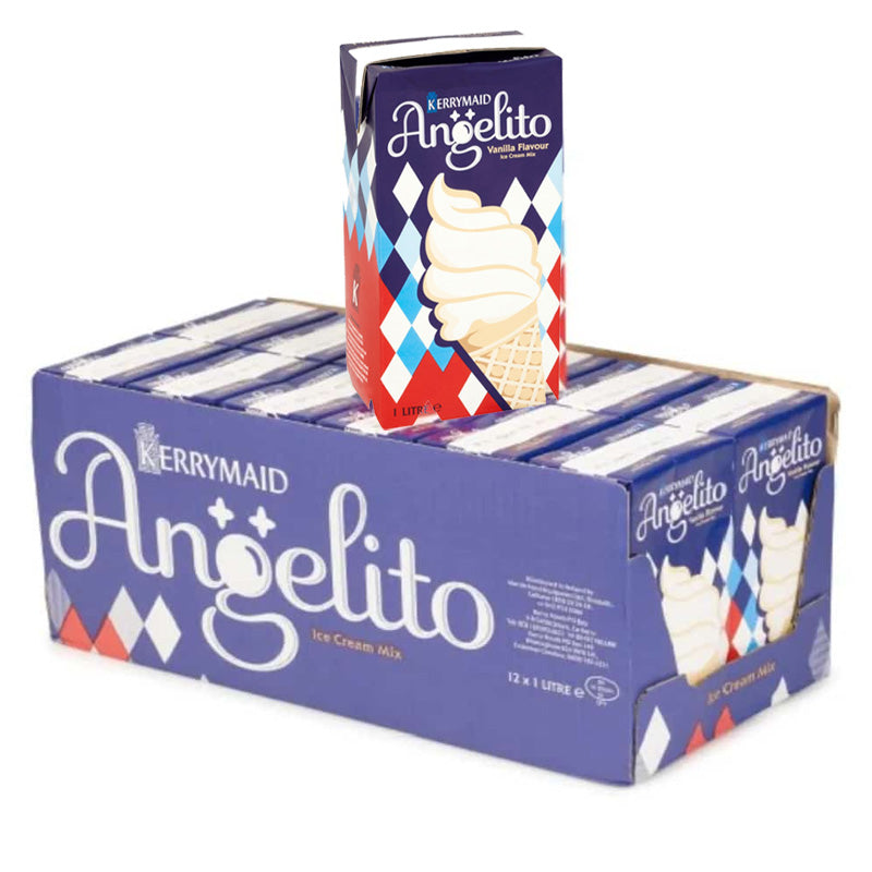 Kerrymaid Angelito Vanilla Flavour Ice Cream Mix Carton 1L (6 & 12 Cartons)