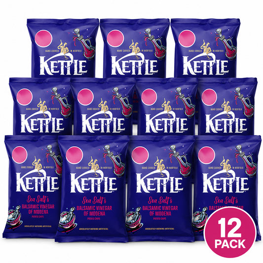 Kettle Sea Salt & Balsamic Vinegar of Modena Chips 80g (Box of 12)