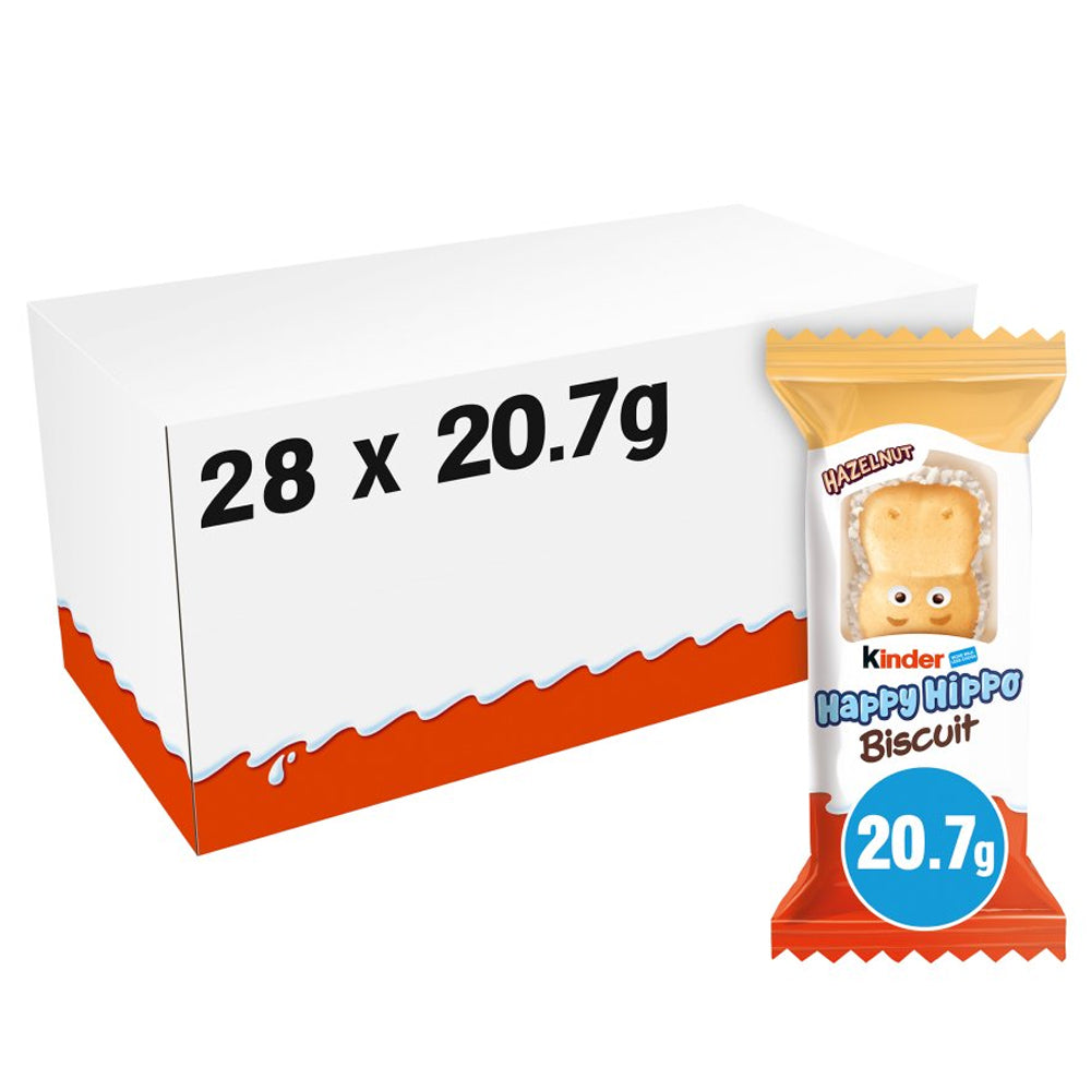 Kinder Happy Hippo Milk & Hazelnut Wafer Biscuits 28 x 20.7g