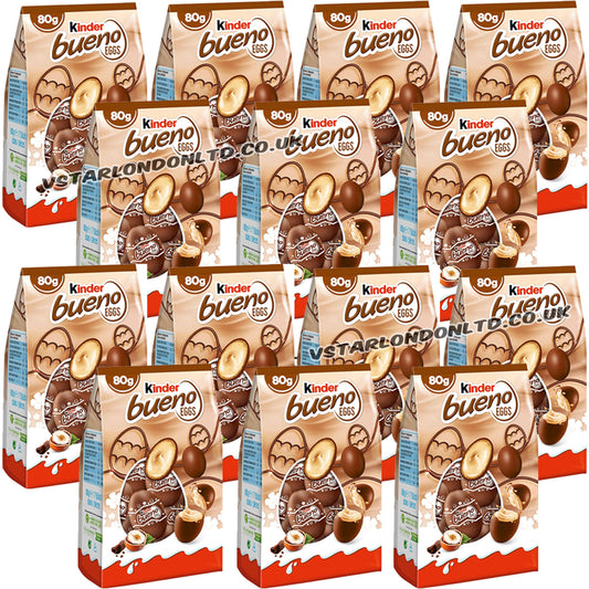 Kinder Bueno Mini Easter Eggs Milk Chocolate & Hazelnut Bag 80g (3–21 Bags)