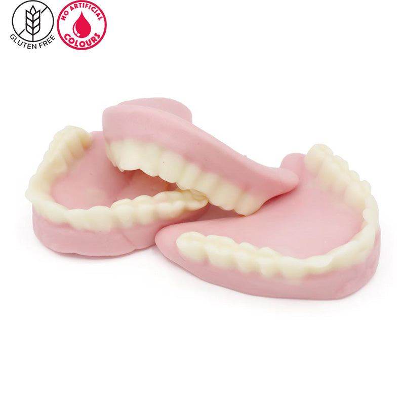 Kingsway Dentures Strawberry & Cream Gummy Sweets 1kg–3kg | Halloween Pick & Mix