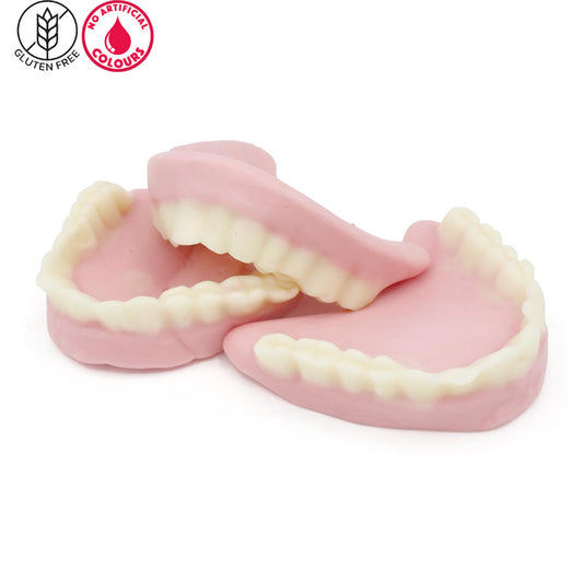 Kingsway Dentures Strawberry & Cream Gummy Sweets 1kg–3kg | Halloween Pick & Mix
