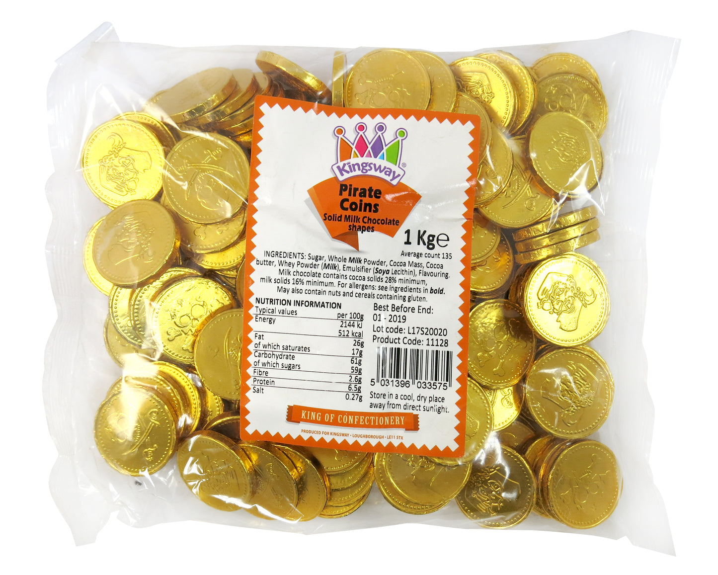 Kingsway Pirate Gold Milk Chocolate Coins 0.5kg - 2kg