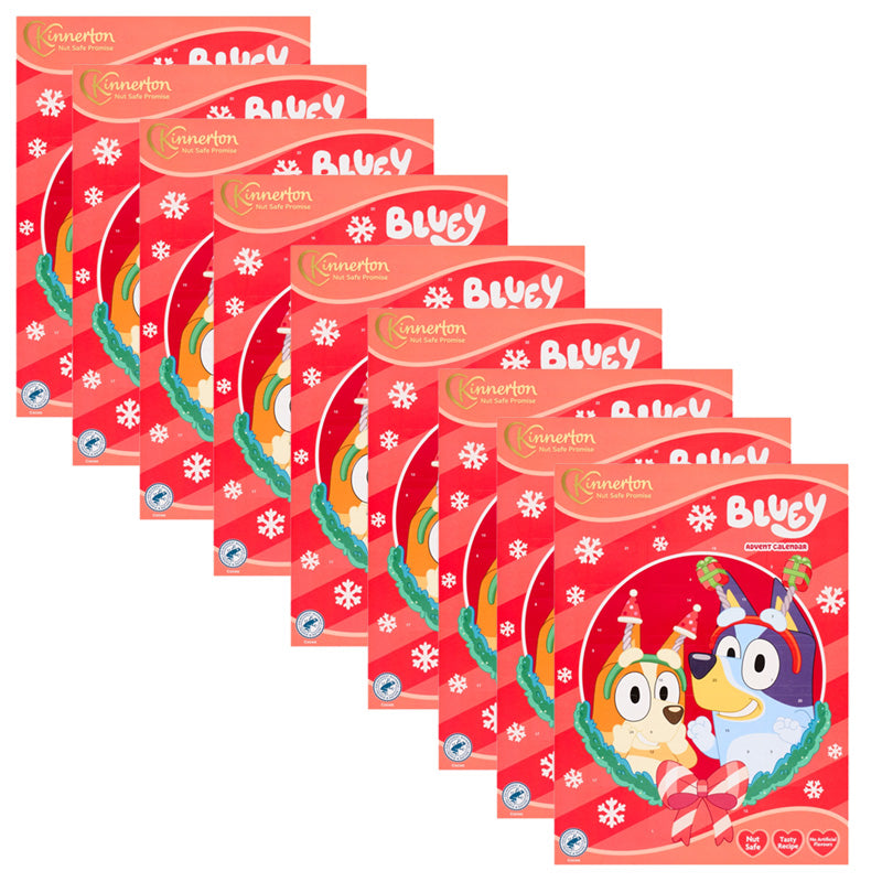 Kinnerton Bluey Advent Calendar 40g – 24 Milk Chocolates (9 & 18 Boxes)