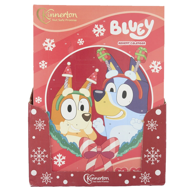 Kinnerton Bluey Advent Calendar 40g – 24 Milk Chocolates (9 & 18 Boxes)