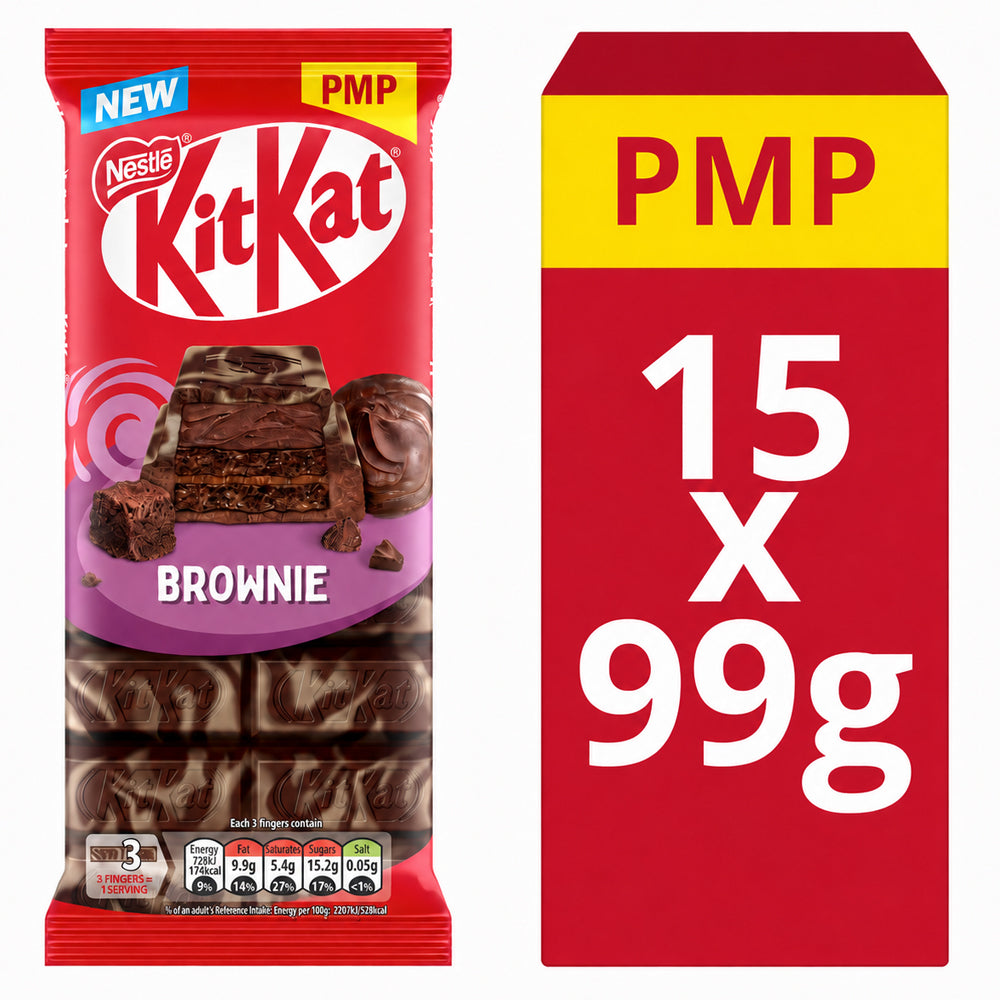 KitKat Brownie Flavoured Chocolate Sharing Bar 99g PMP (Case of 15)