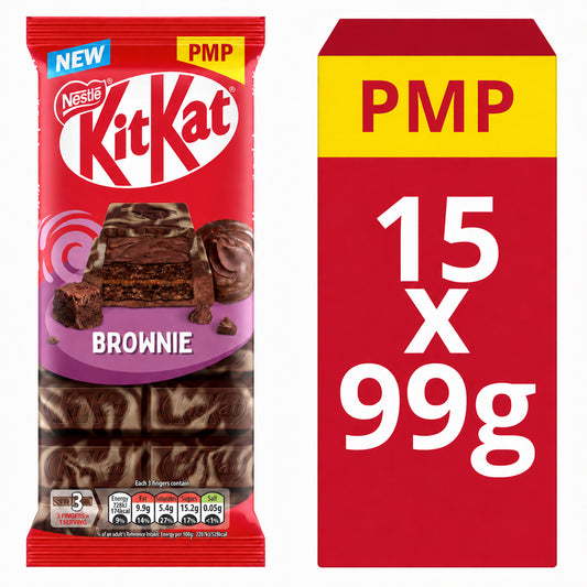 KitKat Brownie Flavoured Chocolate Sharing Bar 99g PMP (Case of 15)