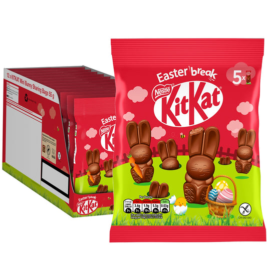 Kit Kat Bunny Milk Chocolate Easter Sharing Bag 55g (Box of 12)