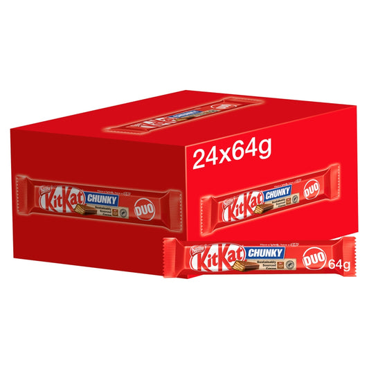 Kit Kat Chunky Duo Milk Chocolate Chocolate Bar 64g (Box of 24)