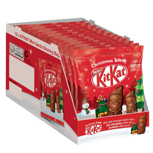 Kit Kat Santa Milk Chocolate Bags 55g x 12 Packs – Christmas Chocolate Santas