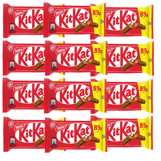 KitKat 4 Finger Milk Chocolate Bar 41.5g (Box of 12 & 24) PMP