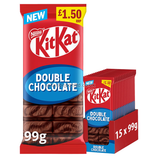 KitKat Double Chocolate Sharing Bar 99g(Pack of 15) PMP