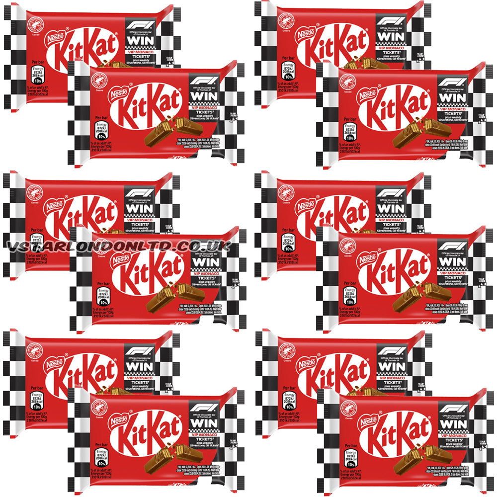 KitKat F1 4 Finger Milk Chocolate Biscuit Bar 41.5g (12 & 24 Bars)