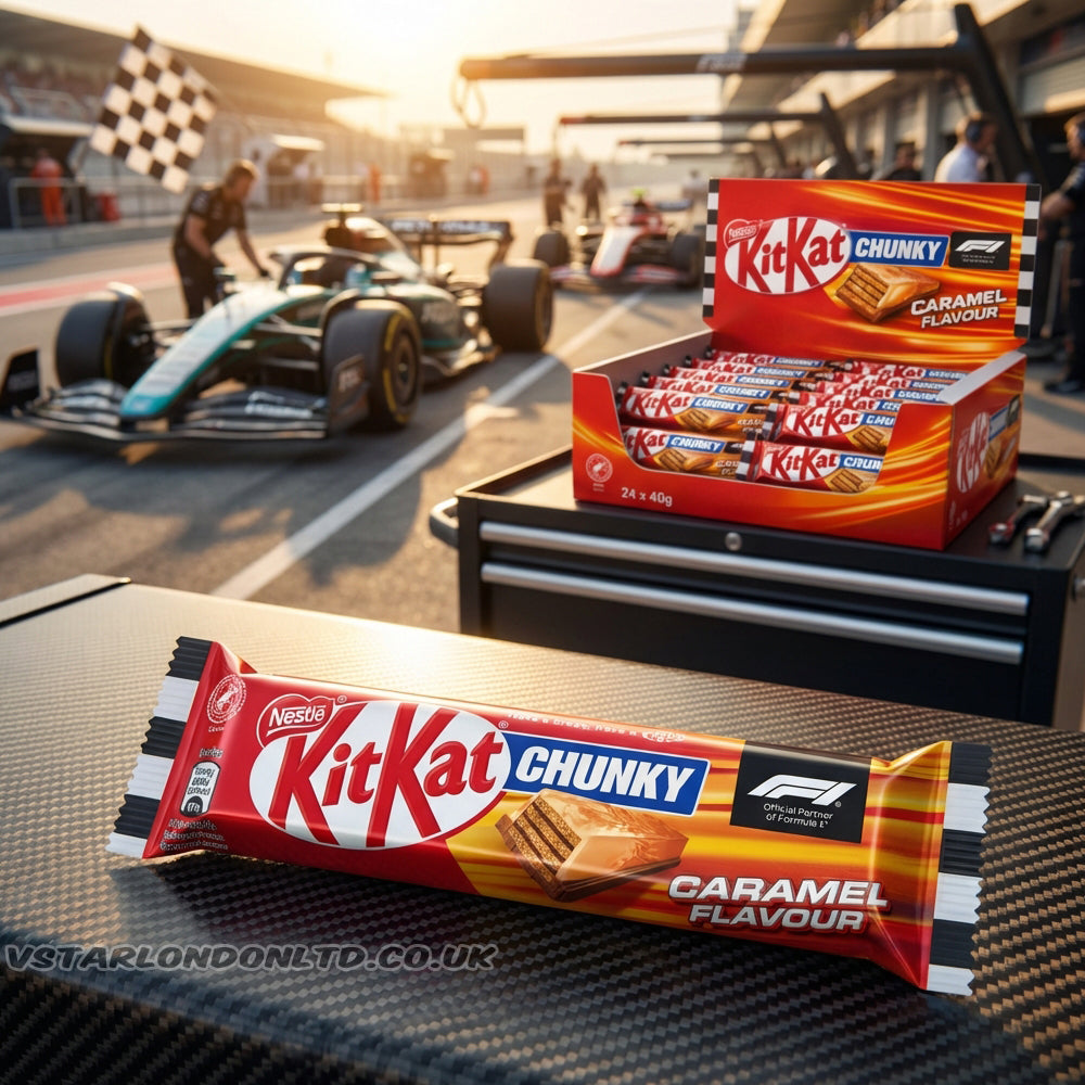KitKat F1 Chunky Caramel Flavour Milk Chocolate Bar 40g (12 & 24 Bars)