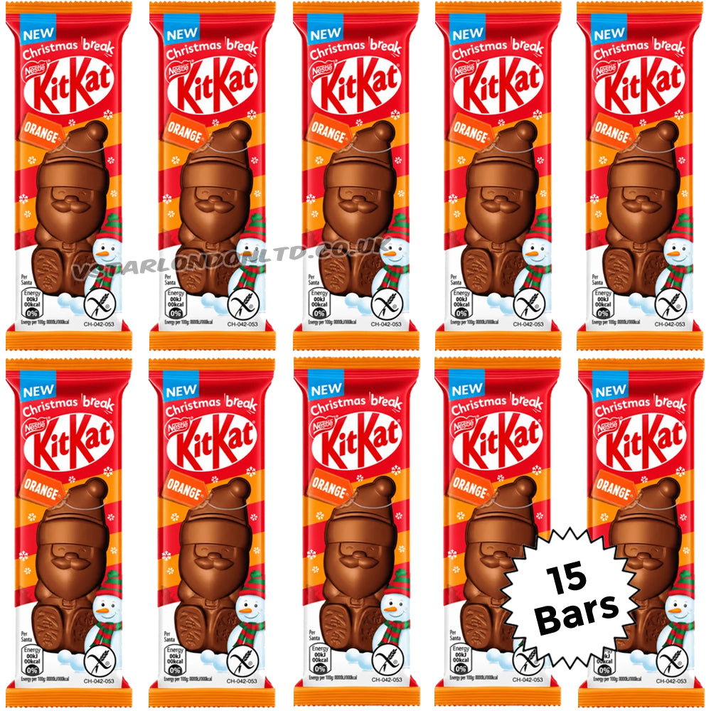 KitKat Santa Orange Chocolate Filled Figure 29g (15 & 30 Bars)