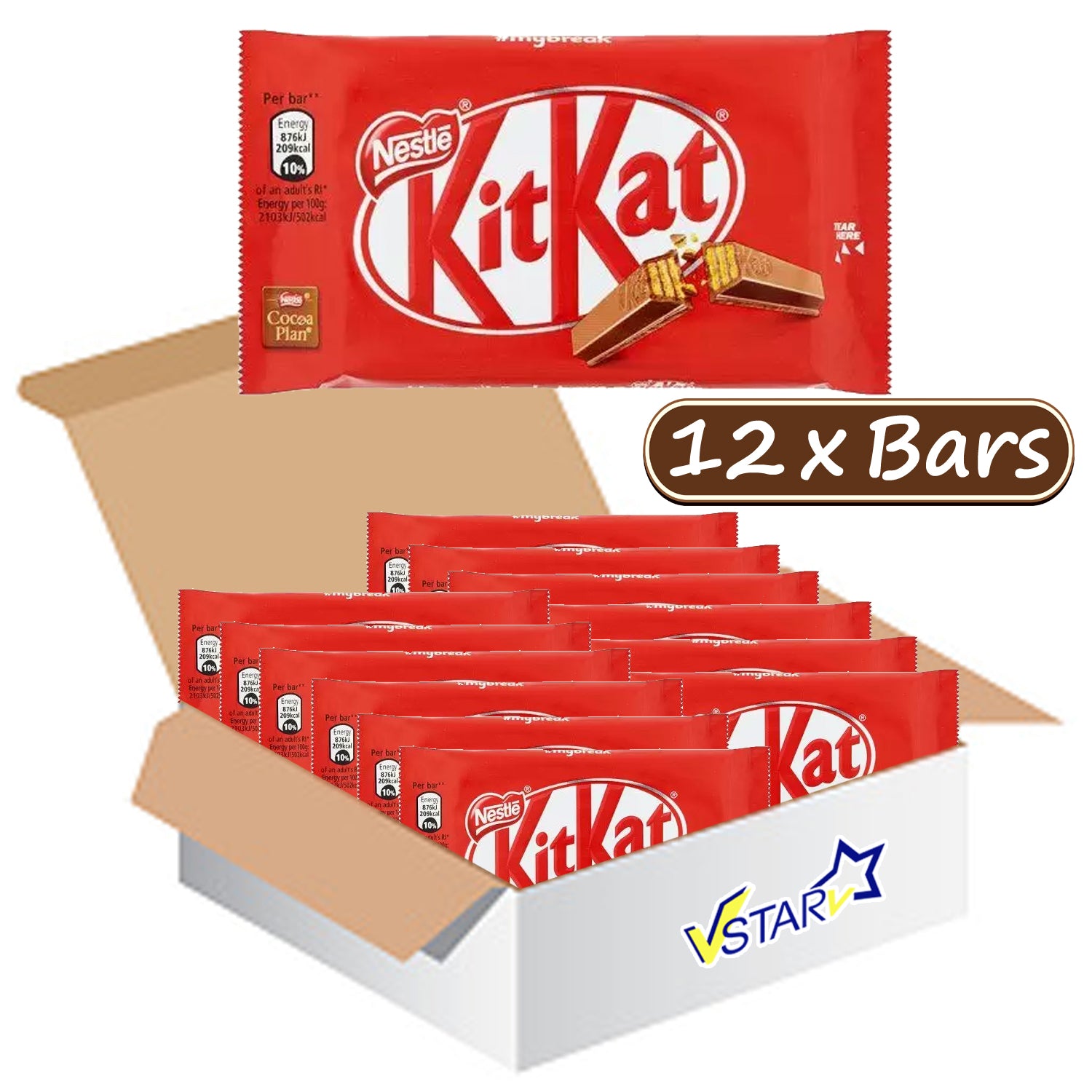 KitKat 4 Finger Milk Chocolate Bar 41.5g(Box of 12)