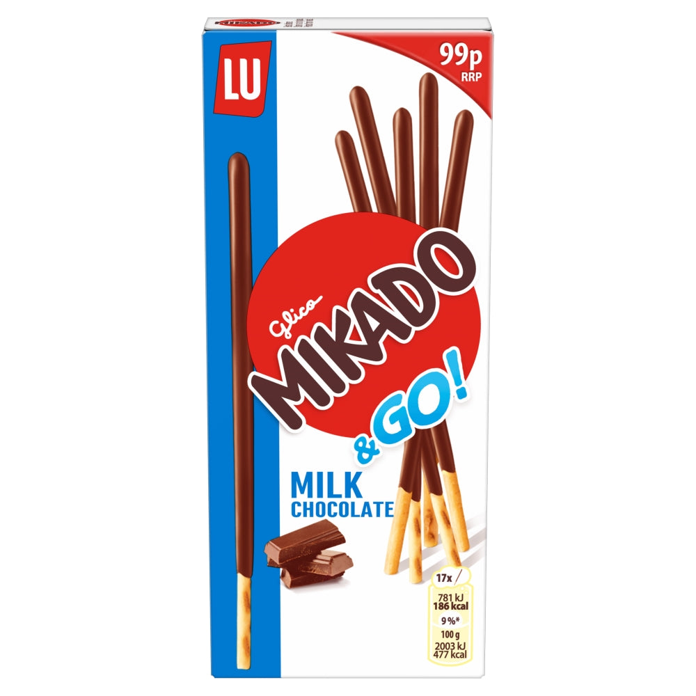 LU Mikado Milk Chocolate Biscuits 39g 99p PMP (Box of 24)