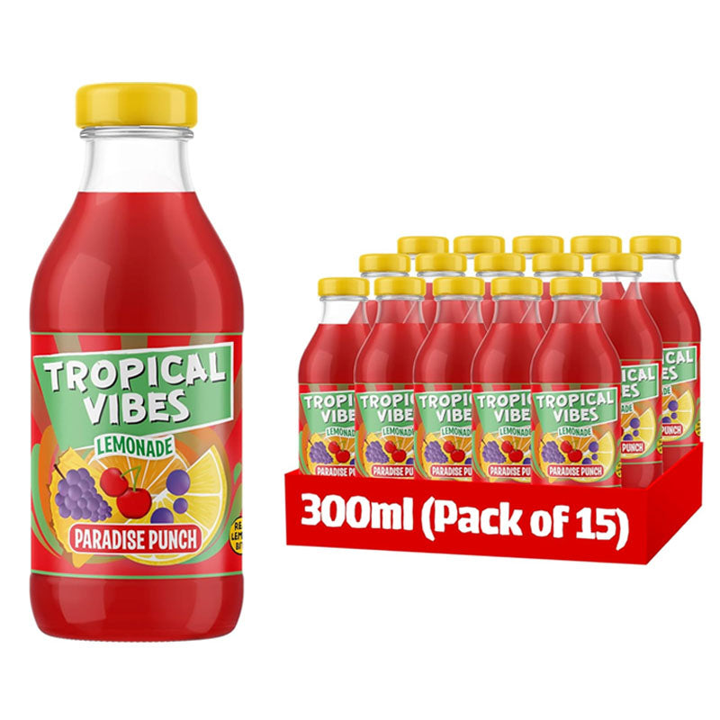 Tropical Vibes Mixed Flavours Soft Drinks Bundle 300ml (Box of 15 Bottles)