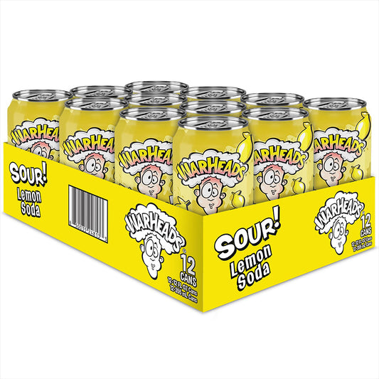 Warheads Sour Lemon Soda 12 x 355ml Cans