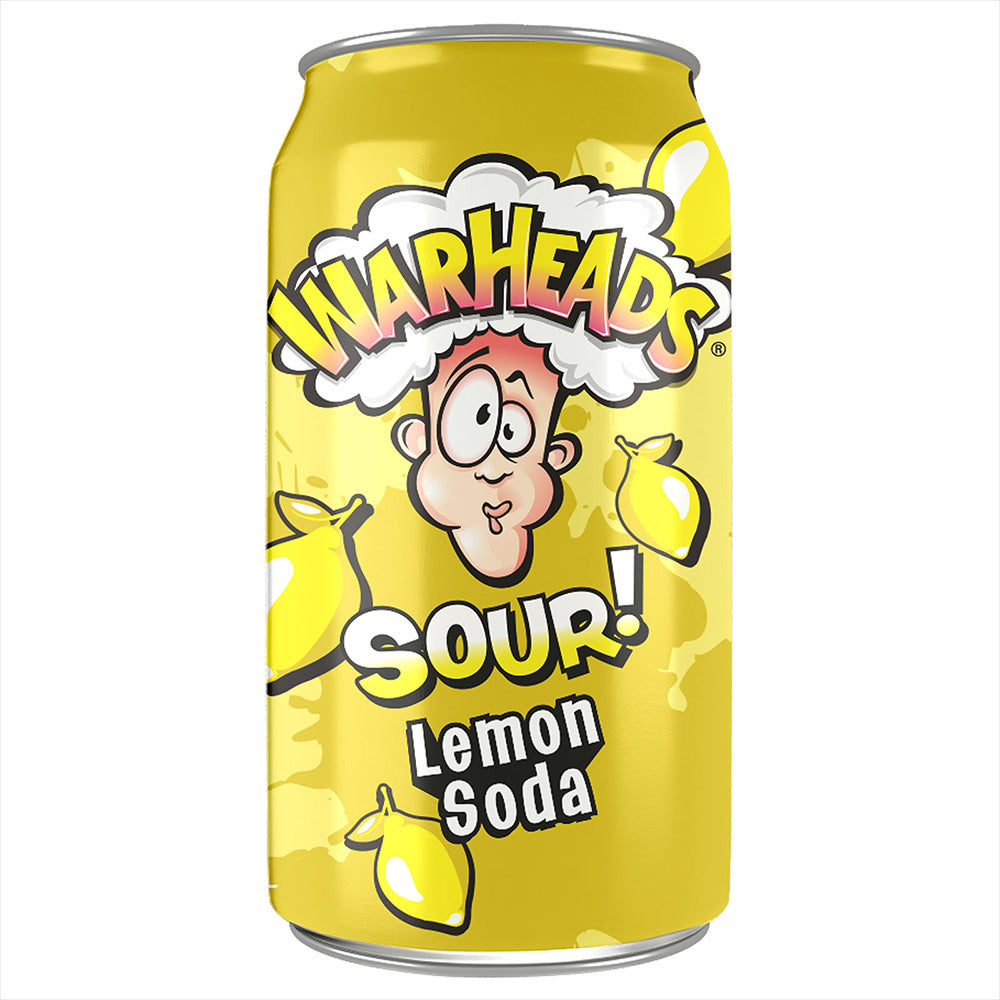 Warheads Sour Lemon Soda 12 x 355ml Cans