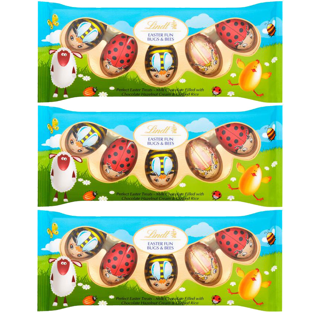 Lindt Bugs & Bees Milk Chocolate 3 × 50g