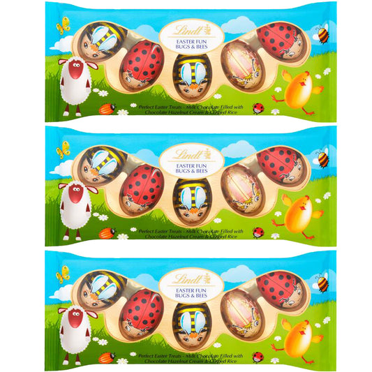 Lindt Bugs & Bees Milk Chocolate 3 × 50g