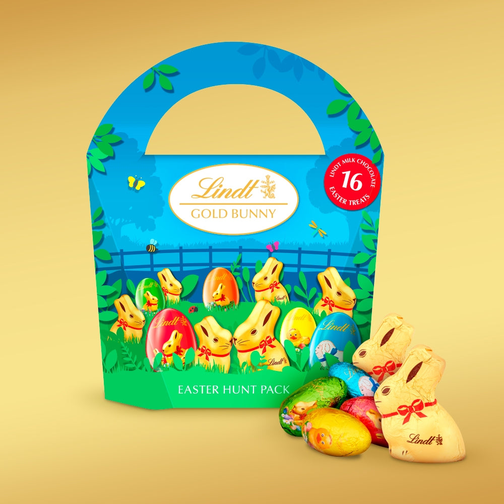 Lindt Gold Bunny Easter Milk Chocolate Hunt Pack 160g