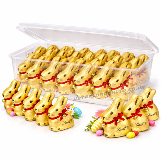 Lindt Gold Bunny Milk Chocolate 10g – Tub of 25