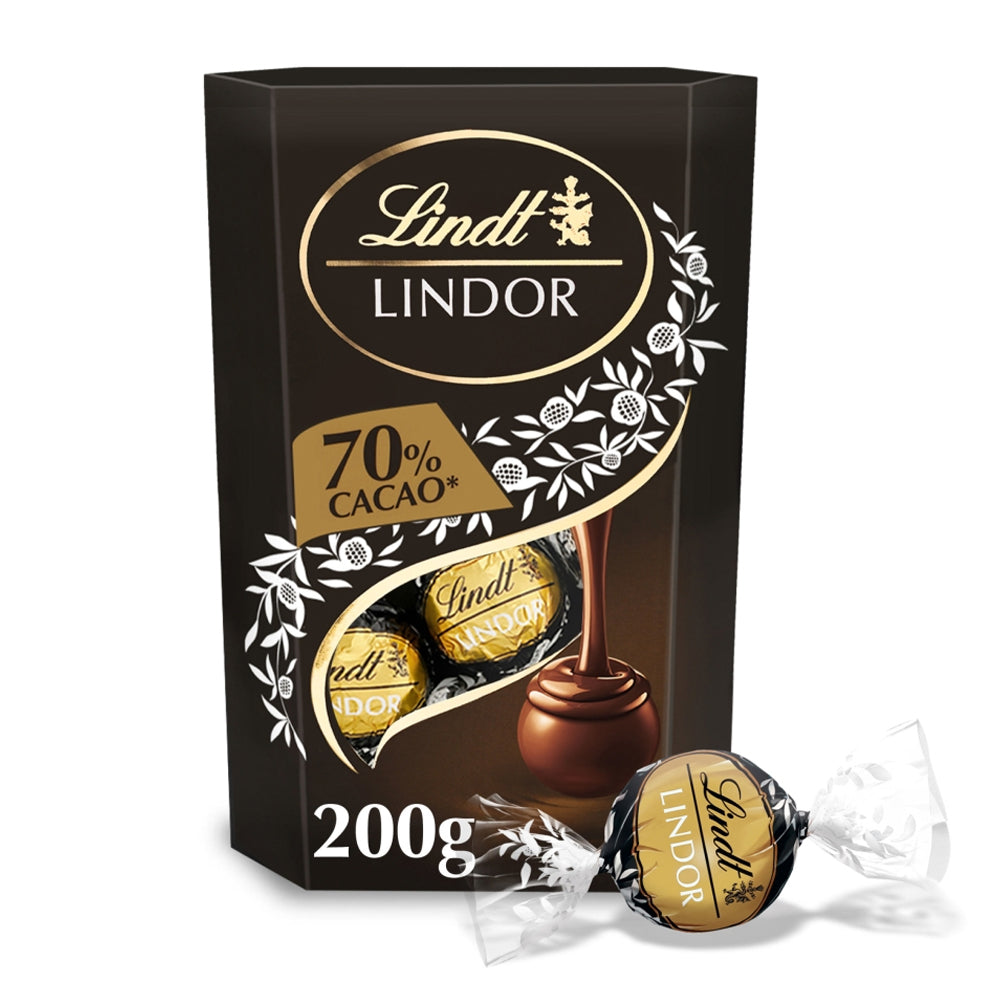 Lindt Lindor Extra Dark Chocolate Truffles Box 200g