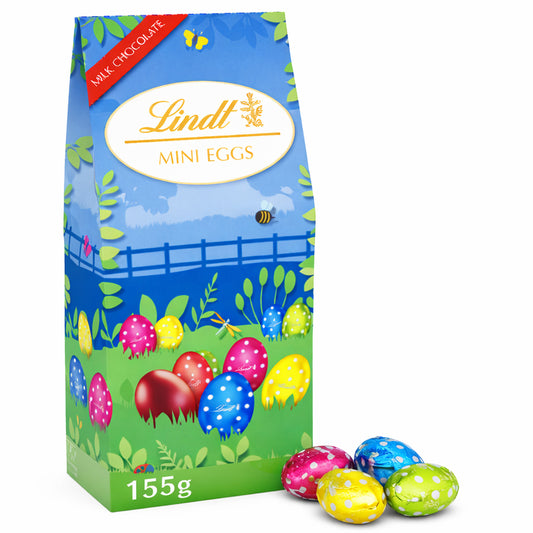 Lindt Solid Mini Easter Eggs Milk Chocolate Canister 155g
