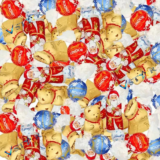 Lindt Festive Selection Pouch – Santa, Teddy & Lindor Truffles