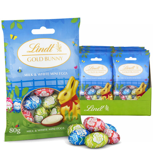 Lindt Gold Bunny Milk Chocolate Easter Mini Eggs Bag 80g (6, 10 & 16 Bags)