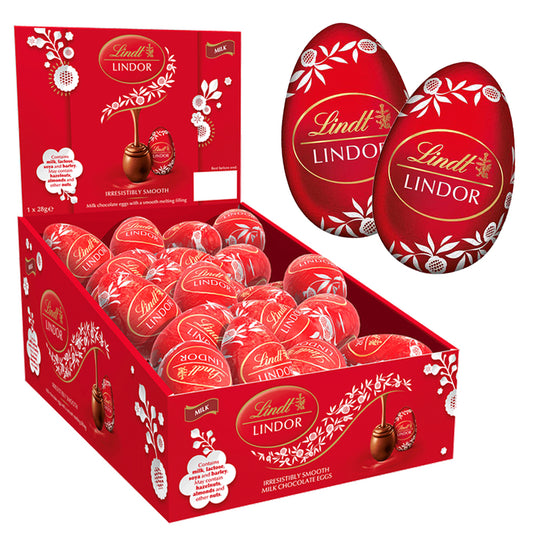 Lindt Lindor Milk Chocolate Filled Egg 28g  (12, 24 & 48 Eggs)
