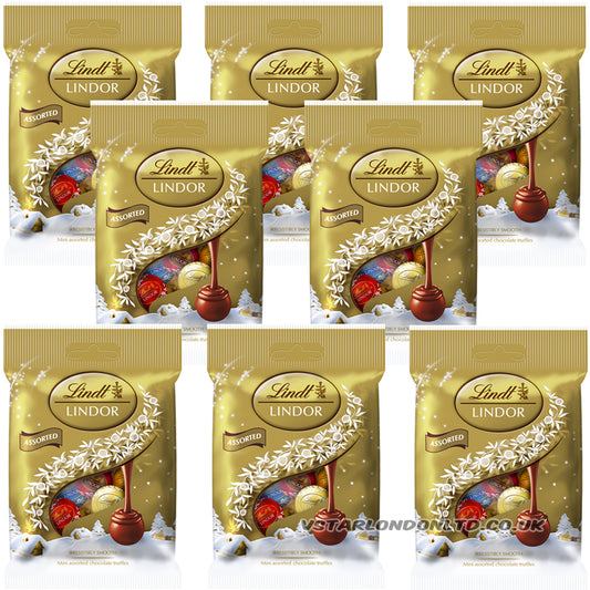 Lindt Lindor Assorted Mini Truffles Bag 80g (8 & 16 Bags)