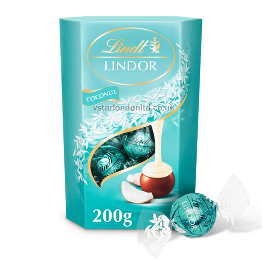 Lindt Lindor Coconut Chocolate Truffles - 200g Box