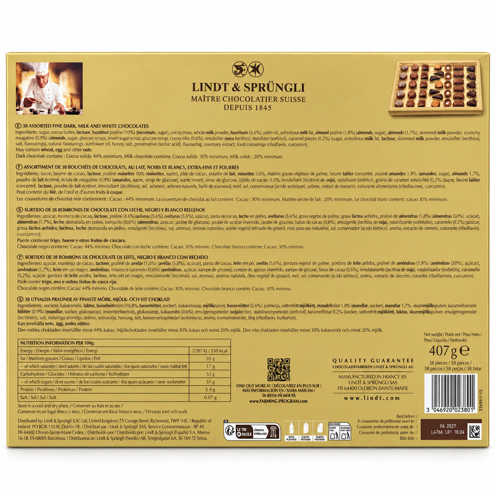 Lindt Pralinés Classiques Assorted Chocolates 407g