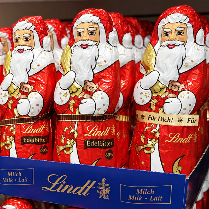 Lindt Santa Christmas Milk Chocolate 40g x 16 or 32 – Premium Festive Chocolate Santas