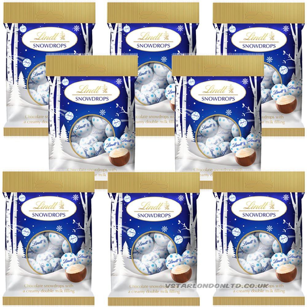 Lindt Snowballs Milk Chocolate Bag 70g (8 & 16 Bags)