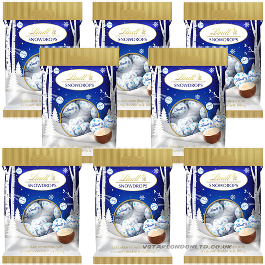 Lindt Snowballs Milk Chocolate Bag 70g (8 & 16 Bags)