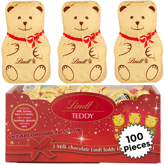 Lindt Teddy Christmas Milk Chocolate 10g (25, 50, 75 & 100 Pieces)