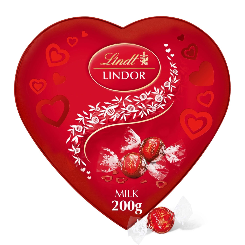 Lindt Lindor Milk Chocolate Truffles Heart Gift Box 200g