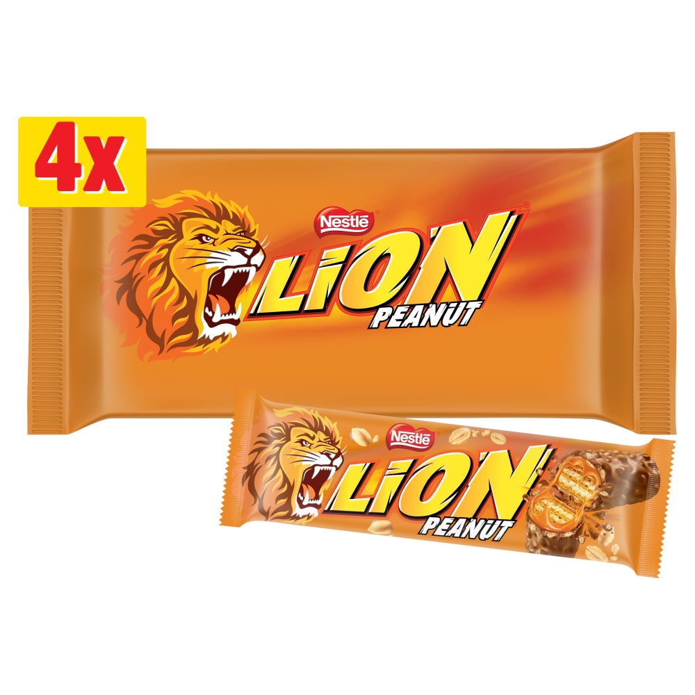 Lion Limited Edition Peanut Chocolate Bars 124g Multipack (Box of 10)