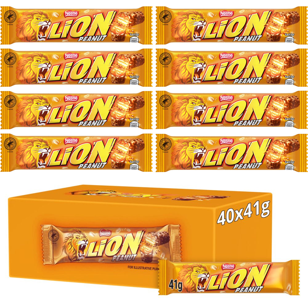 Lion Peanut Chocolate Bar 41g (Box of 40)