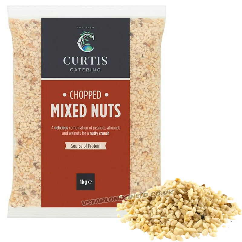 Curtis Catering Chopped Mixed Nuts 1kg – Peanuts Almonds Walnuts (Box of  3 & 6 Packs )