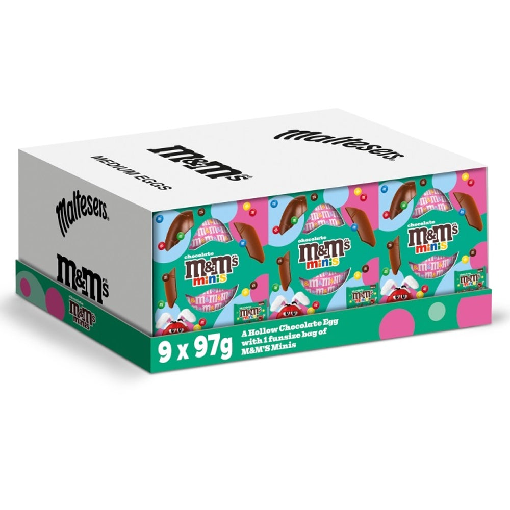 M&M's Minis Milk Chocolate Medium Easter Egg 97g (Pack of 9 Boxes)