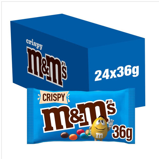 M&M'S Milk Chocolate Crispy Bag 24 x 36g